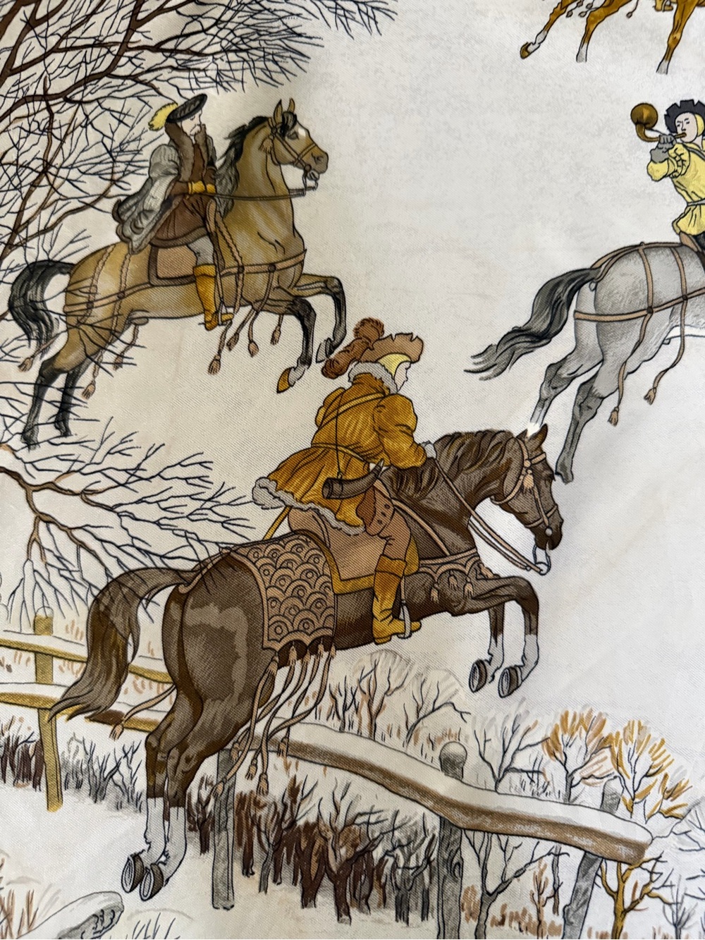 Hermes L’hiver Silk Scarf. - Picture 15 of 16